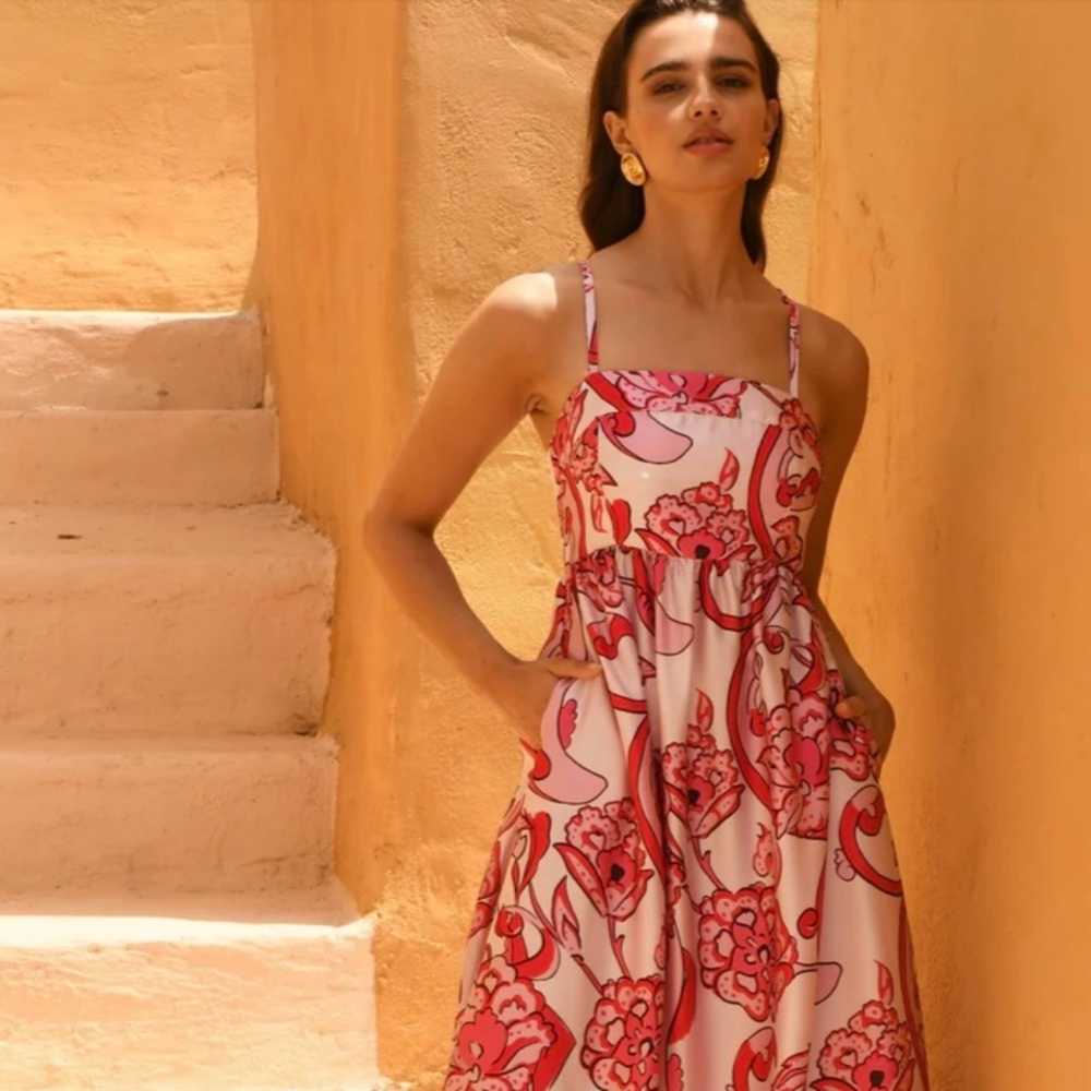 Kasia Pink and Red Dress XS